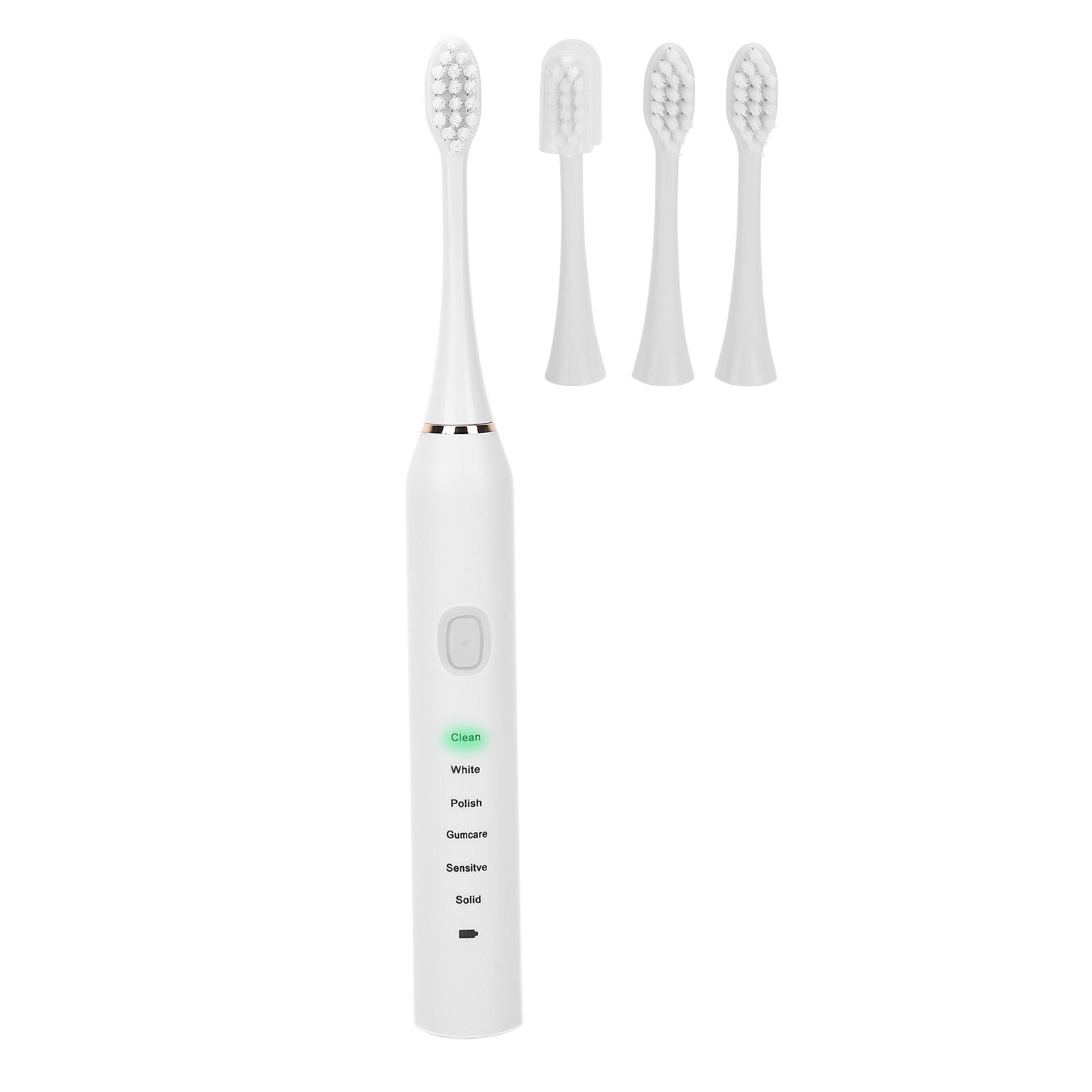 

Перезаряжаемая зубная щетка отбеливающая чистка зубов портативная электрическая зубная щетка для взрослых розовый белый