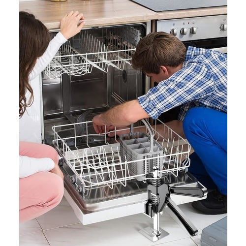 TeamSky Lab Jack, Jack Stand, 200kg Capacity, Mini Jack, Jack Stand, Tile Leveling System, Door Board Lifter, Stainless Steel, Labor-Saving Mini Lifti