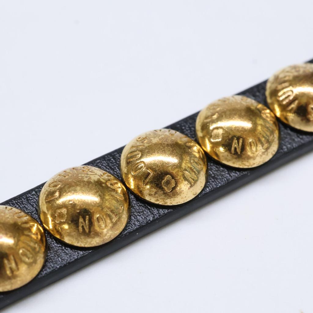 LOUIS VUITTON M6557 Brasserie Daily Monogram Bracelet 17 Black / goldUsed