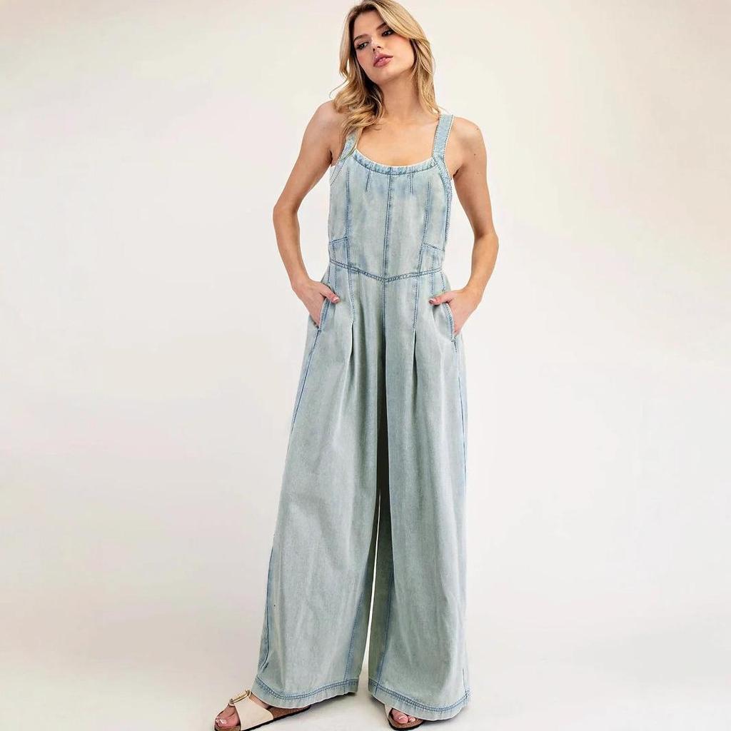 Women's Jumpsuit Wide-Leg Jeans Overalls