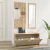 Day and Night - Day and Night 3-in-1 Shoe Rack Furniture Set In Sonoma Oak Plywood