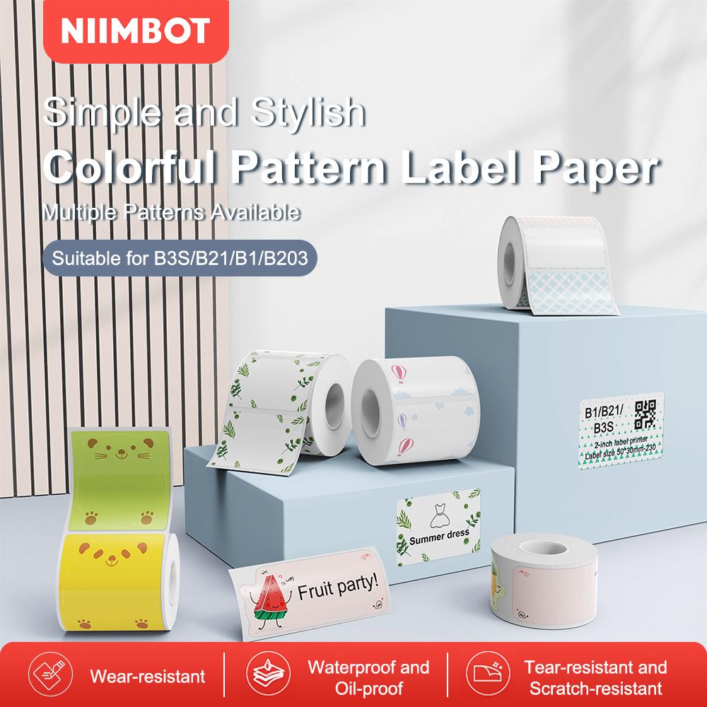 

Наклейки для этикеток Niimbot Fresh Color, совместимые с B21/B3S/B1/B203