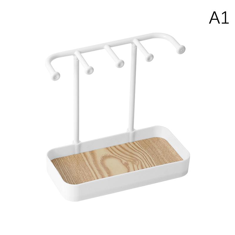 

Двухъярусная стойка для серег с выдвижными ящиками, стойка-органайзер для хранения ожерелий и колец, держатель-вешалка для ювелирных изделий, стойка-органайзер с подносом