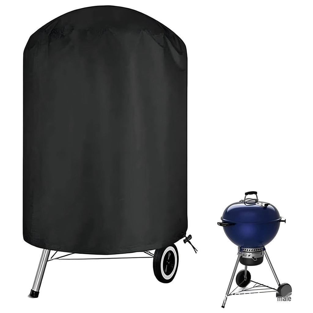 Round BBQ Grill and Fire Pit Cover for Outdoor Use