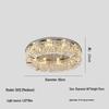 Luxury LED Crystal Ceiling Light: Round & Rectangular Dimmable Pendant for Living Room, Dining Room, Bedroom, Hall.