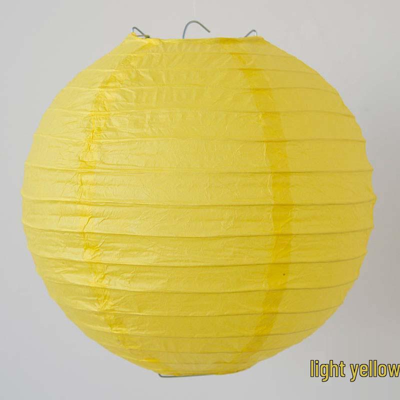 Colorful Handmade Paper Lanterns for Mid-Autumn Festival - Red DIY Round Lanterns for Shopping Mall Decoration