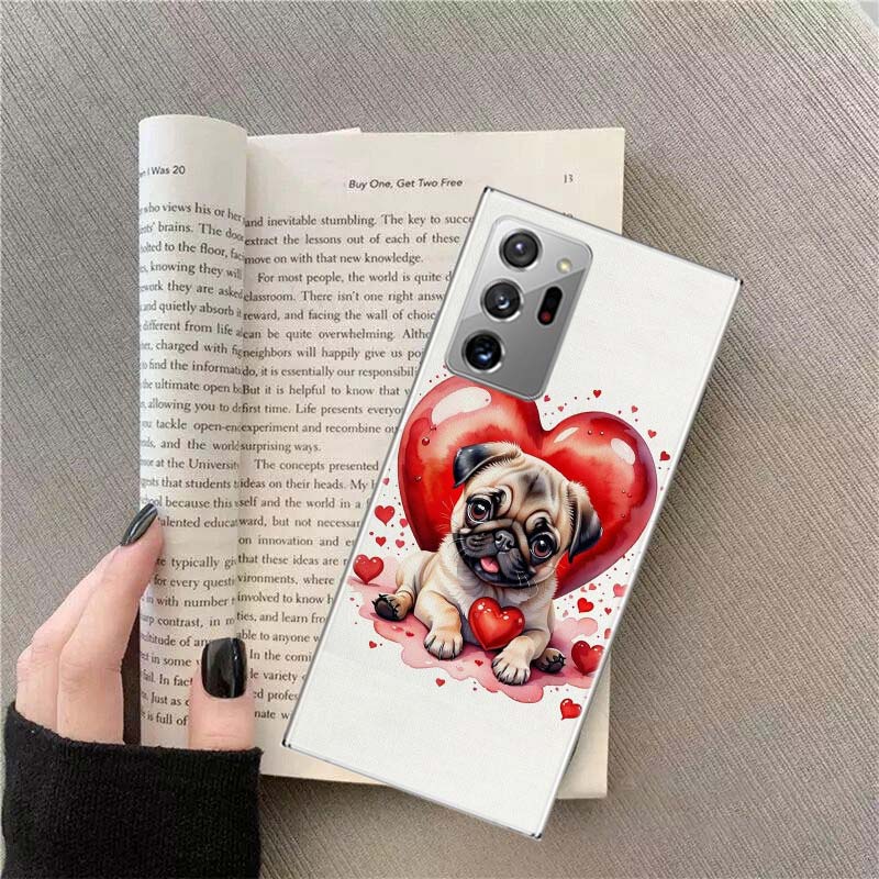 Lovely Puppy Heart Dogs Phone Case for Samsung A17 A37 A57 A54 A14 A24 A34 A07 A04S A02S A12 A22 A32 A52S A16 A26 A36 A56 A72 Ga