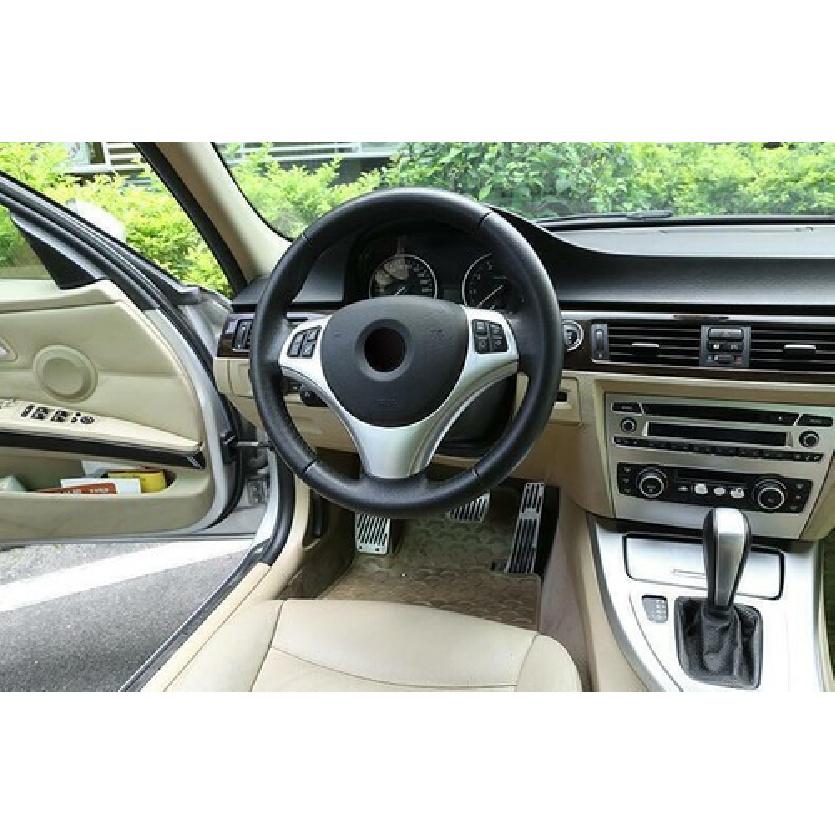 Steering Wheel Border Strip Cover Trim 2005-12 For BMW 3-Series E90 Matte Silver