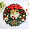 1pc Christmas Wreaths for Front Door, Xmas Decorations Winter Wreaths Home Decorative Wreath with Flowers Pine Cones for Party
