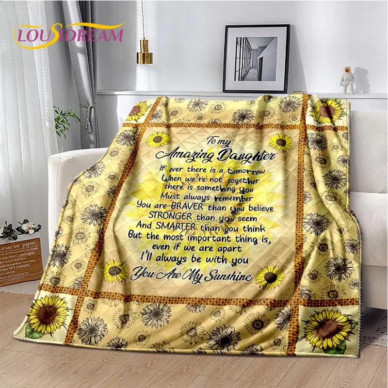 29 Style New Gift To My Son Daughter Grandedaughter Letter  Blanket,Soft Throw Blanket for Home Bedroom Bed Sofa Picnic Cover