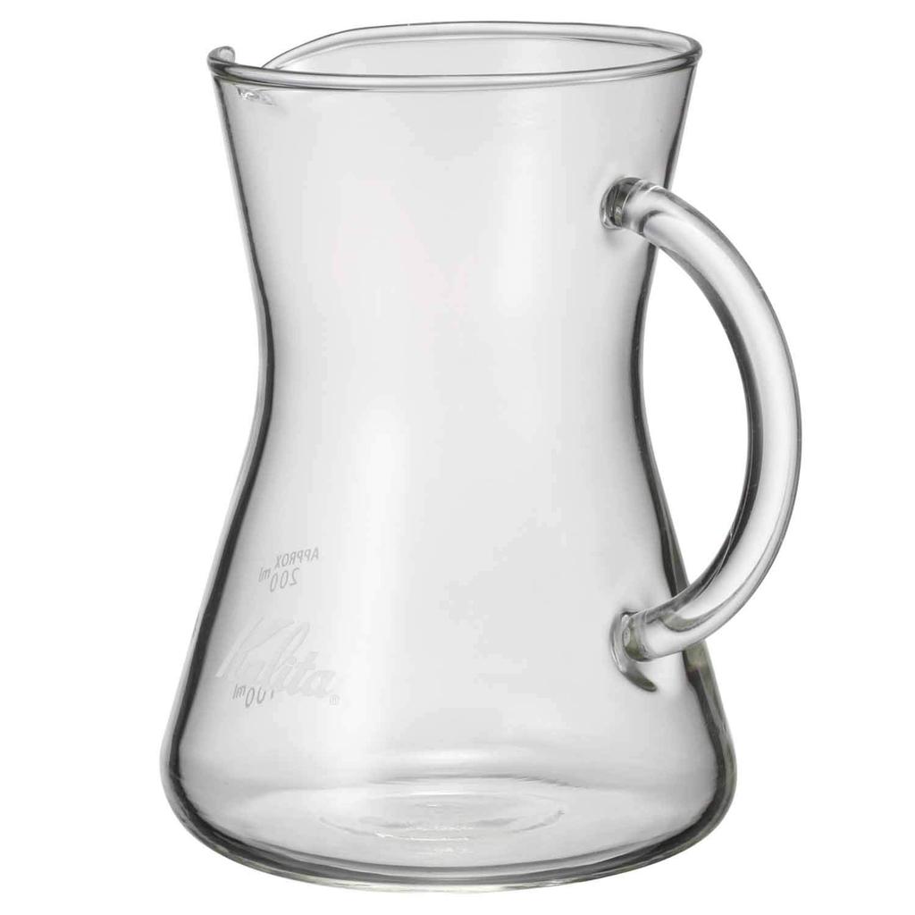 Kalita Kaffeekanne, Hitzebeständiges Glas, 300ml, Konische Kanne 300 #31286, Mikrowellengeeignet, Kaffeeglas, Stilvoll, Perfekt für Cafés und Kaffee