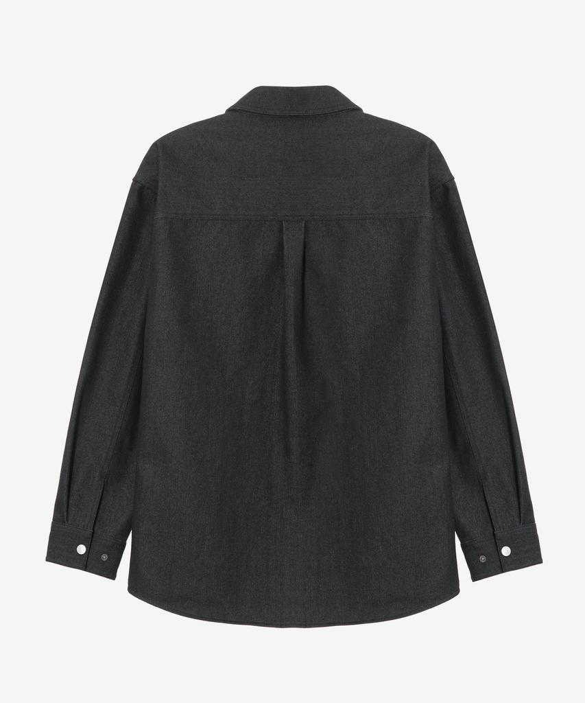 MINDBRIDGE [Set] Black Denim-Like Shacket Setup