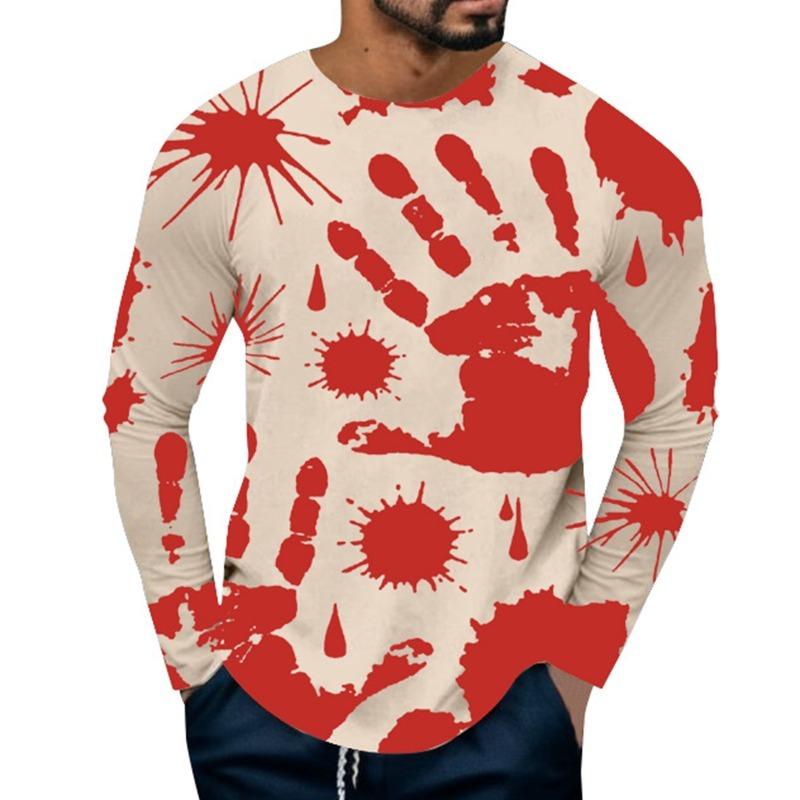 Halloween 3D Digital Printed Men's Casual Base Shirt PLUS SIZE T-Shirts (men’s)