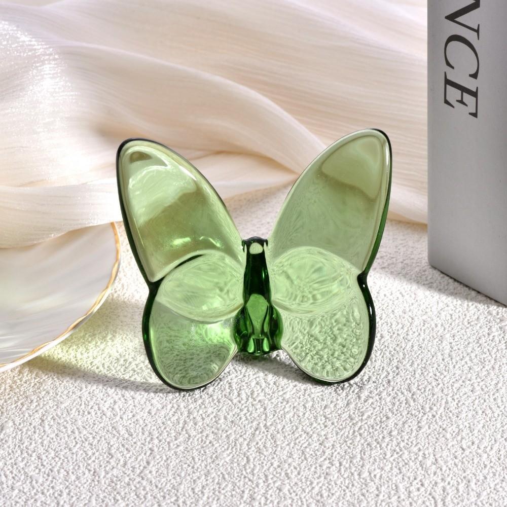 Glass Butterfly Figurine Mini Table Ornaments Elegant Desktop Decoration  Craft Collection