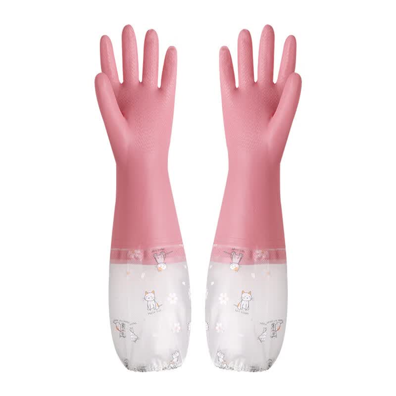 Shuyi Extended Household Waterproof Dishwashing Gloves M