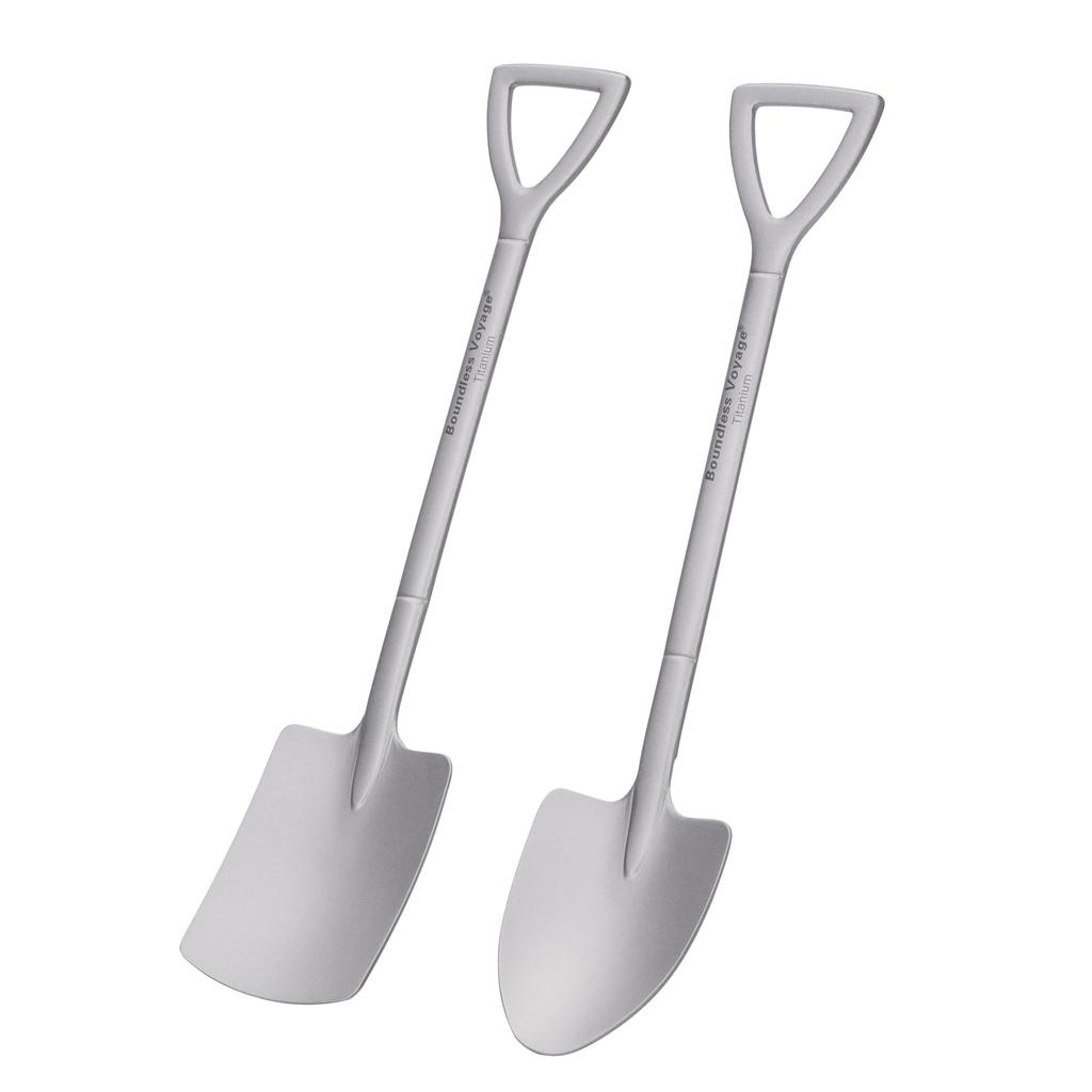 Boundless Voyage Titanium Mini Shovel Creative Dessert and Titanium Tableware for Outdoor Camping and Ti1131T Scoop, Spoon, Spoon, Ladle, Spoon,