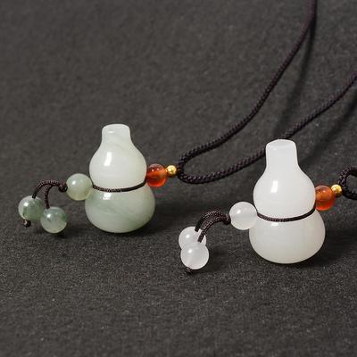 Tianshan Jadekürbis Quastenanhänger - 3D-Blumendesign, Geeignet für Verkaufsmeetings oder Livestream-Geschenke.