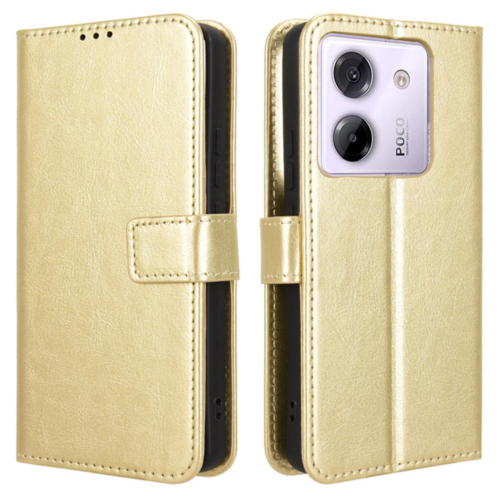 For Xiaomi Poco M7 Pro 5G Case Crazy Horse Texture PU Leather Phone Wallet Cover