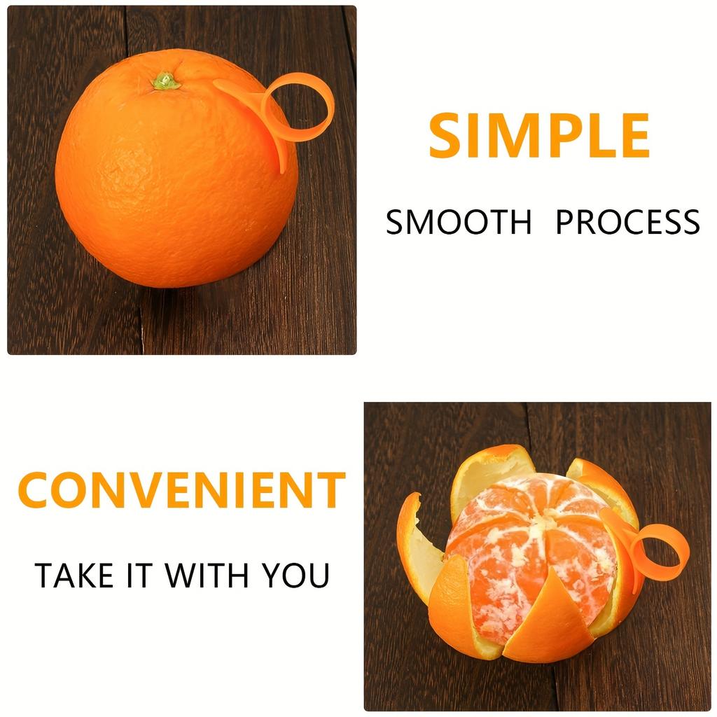 2/6ks Škrabka na pomeranče, Jednoduchá škrabka na citrony, Kreativní nůž, Rukojeť s kroužkem, Škrabka na ovoce, Nástroj na zeleninu a ovoce, Malý kuchyňský nástroj