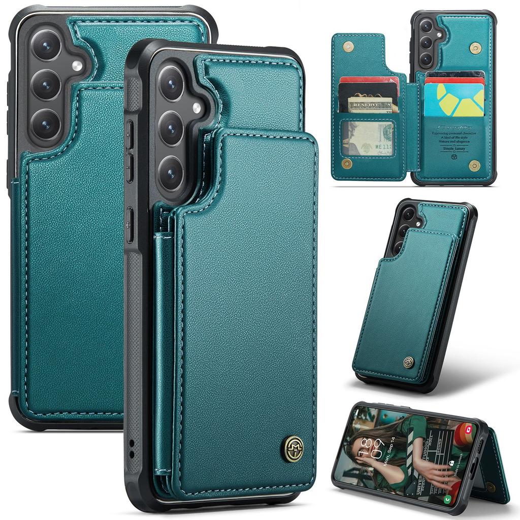 Suitable for Samsung S25Edge phone case, A56 card slot anti-drop leather case, A36 RFID stand protective bottom case