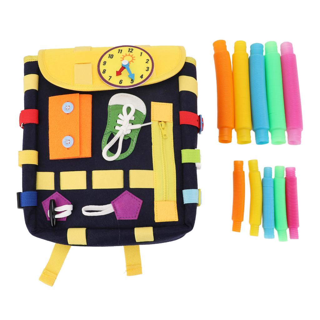 Felt Toddler Backpack with Learning Toys Educational Activity Board for Children Aged 1-3 Digital Nu