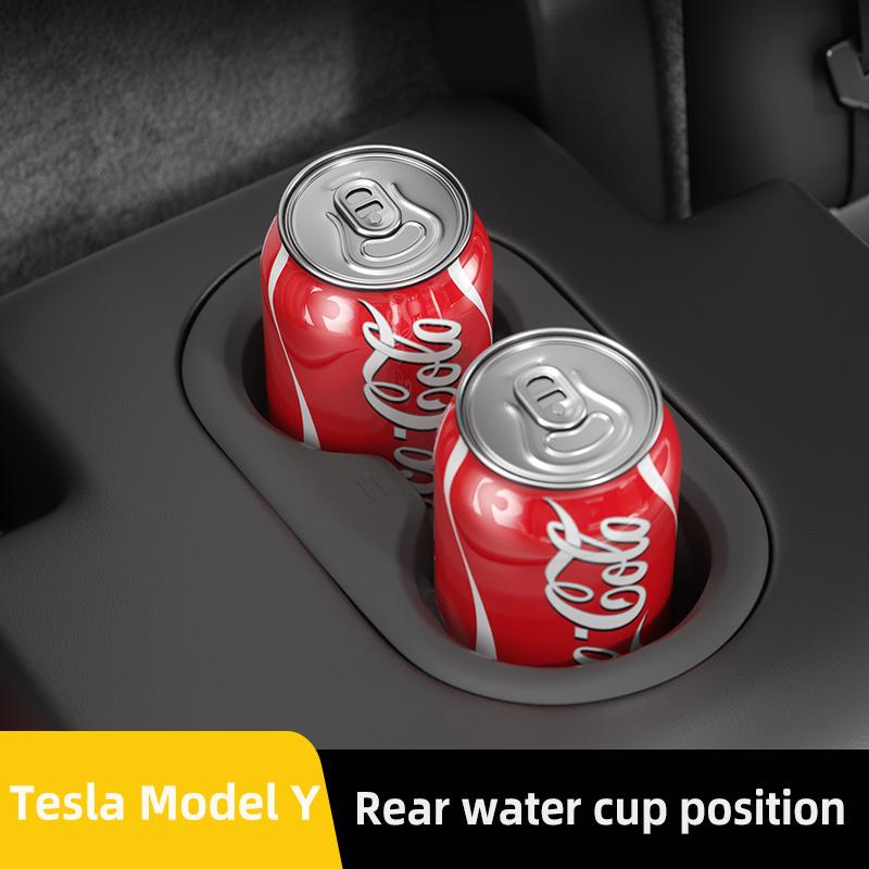XLGJS1 Suitable for Tesla Model Y Juniper 2025 Interior Accessories Cup Holder Silicone Drink Holder Suitable for Back Seats