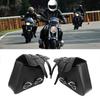 2PCS Motorcycle Saddle Bag Black PU Leather Large Capacity Waterproof Swingarm Bag for Motorbikes