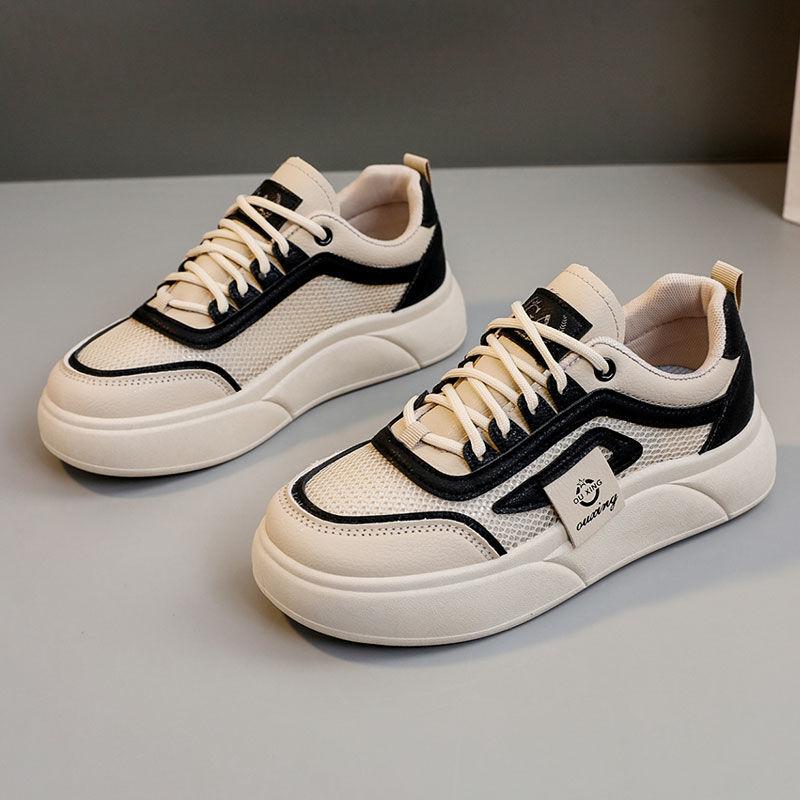 

Thin mesh pregnant women soft-soled casual sports board shoes women s summer 2025 new shit-stepping hollow breathable mesh shoes 35 чорний