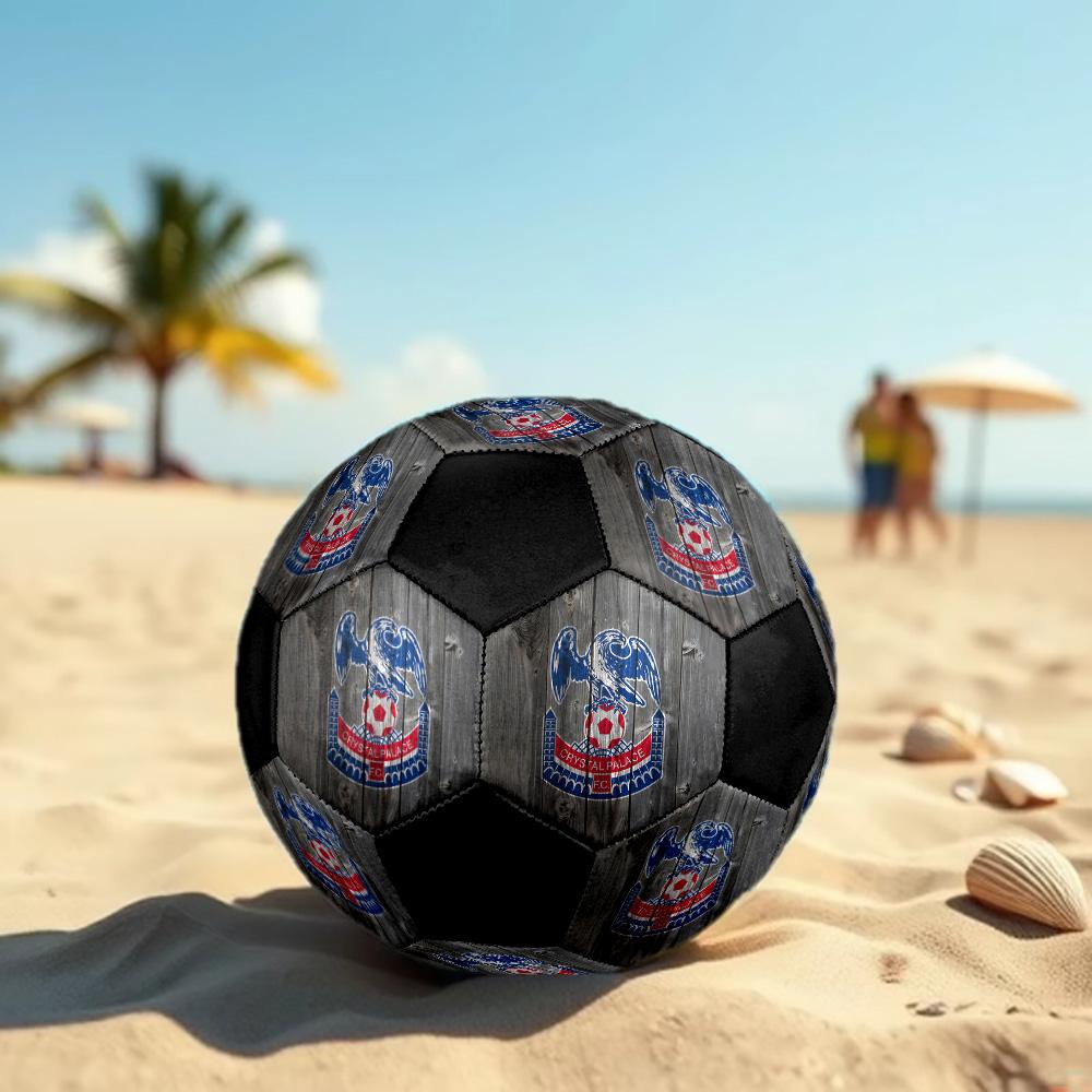 Pallone da Calcio Crystal Palace F.C Colorato Per Tutte le Età Cucito a Macchina PVC Pronto per la Competizione Resistente Alto Rimbalzo.TAGLIA5
