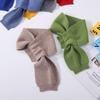 Children's 100% Wool Knitted Scarf, Autumn/Winter, Cross Neck Warmer for Boys and Girls.