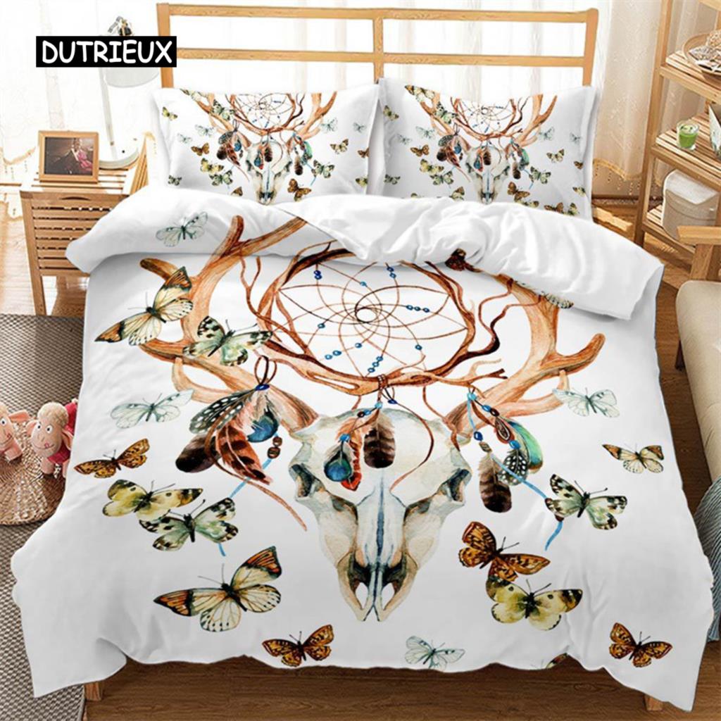 Dreamcatcher Duvet Cover Bohemia Mandala Floral Feather Bedding Set King Single For Kids Adult Microfiber Starry Sky Quilt Cover