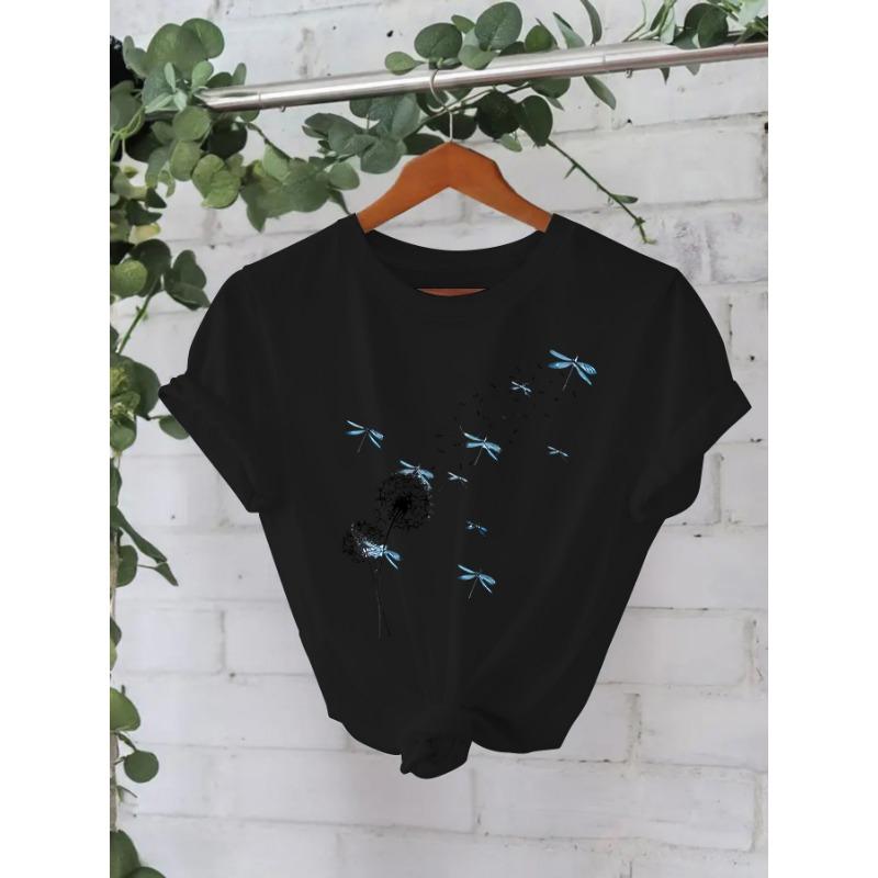 Dandelion Summer New Short-sleeved Women's Fashion T-shirt