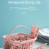 30Pcs With Basket Clothes Pegs Plastic Quilt Towel Clips  for Socks Underwear Towels