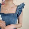 Elegant Pearls Bowknot Necklace Fashion Collar Necklace Clavicle Chain Choker