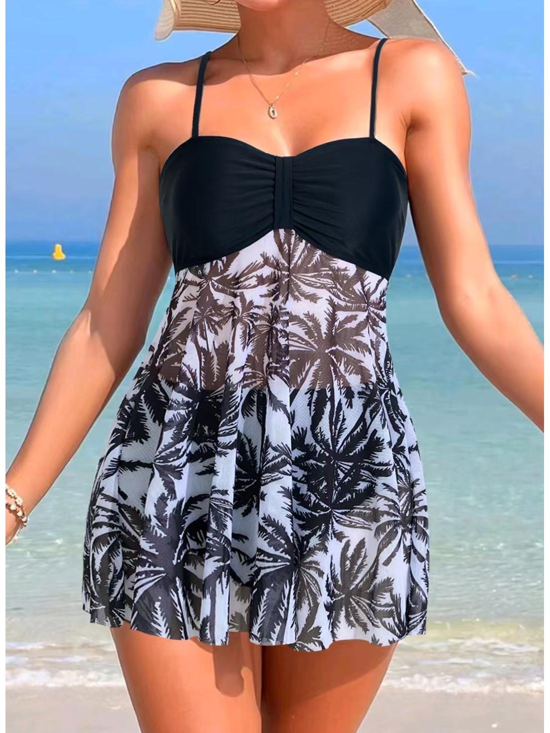 

Женский купальник танкини с высокой талией из сетки на косточках с шортами-боксерами M