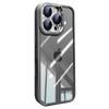 For iPhone 16 Pro Max Case PC+TPU Transparent Phone Cover with Detachable Camera Lens Film