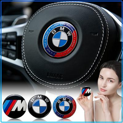 ABS Auto Lenkrad Mittel Emblem Aufkleber Zubehör Für 325Li 320Li 330Li E36 G20 E46 E90 E60 F30 E39 E30 F20 E87 E92 X5 E70 E34 E92