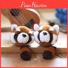 Raccoon Mini Plush Toy Cartoon Animal Keychain Backpack Pendeent Holiday Gifts