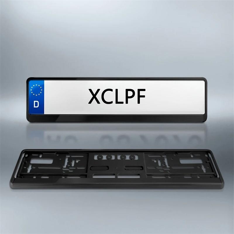2 PCS 520x110mm Car License Plate Holder License Plate Tag Holder Mount Adapter Bumper Frame Bracket Black Plate Frame License Plate Covers Frames 6