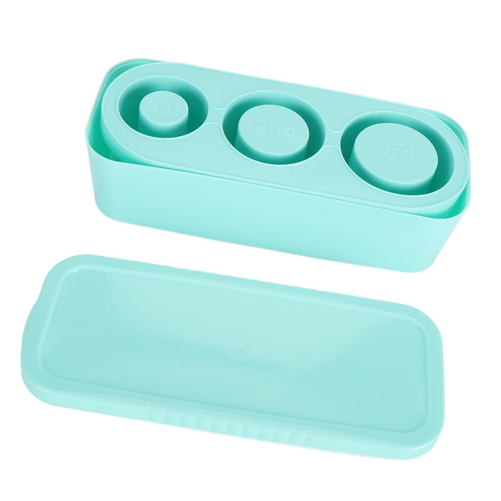 Ice Cube Tray for Tumbler Silicone Ice Maker for Making 3 Hollow Cylinder with Lid and Bin for Freez