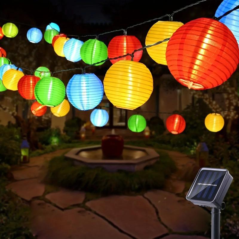 Solar Lantern String Lights Waterproof Outdoor LED Garland Fairy Light Patio Garden Decoration Light for Christmas Wedding Party