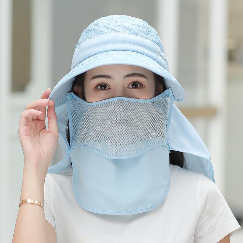 Women's Korean Style Summer Sun Hat with Large Brim, UV Protection, Detachable and Topless Design for Electric Biking or Outdoor Activities