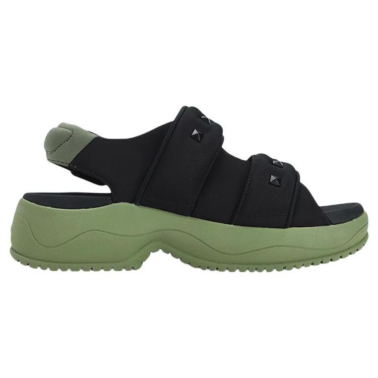 New FILA Puff Sandals 'Black Green' Women's F12W321401FBO