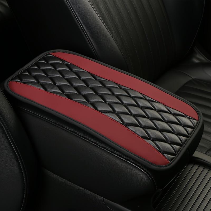 

1PC General anti slip pad, armrest box pad,personalized and fashionable cartoon car armrest pad вина червоного кольору