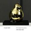 Golden Pear Resin Handicraft Simulated Fruit Sculpture Abstract Pear Decorative Figurines Home Decoration Accessories