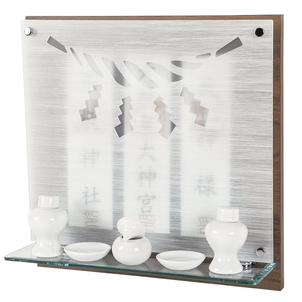 Modern Wall-Mounted Shinto Shrine, Neo110G (Bitter Walnut)