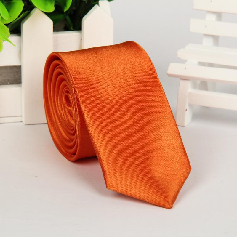Casual Korean Style Narrow 5cm Solid Color Tie for Men