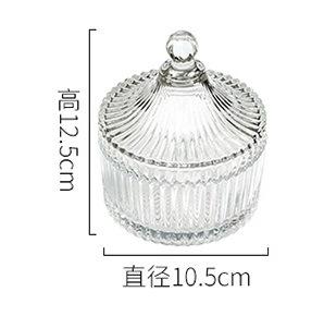 Golden Butterfly Dragonfly Crystal Glass Storage Jar Jewelry Box Sugar Bowl Household Aromatherapy Candle Bottle Glass Container