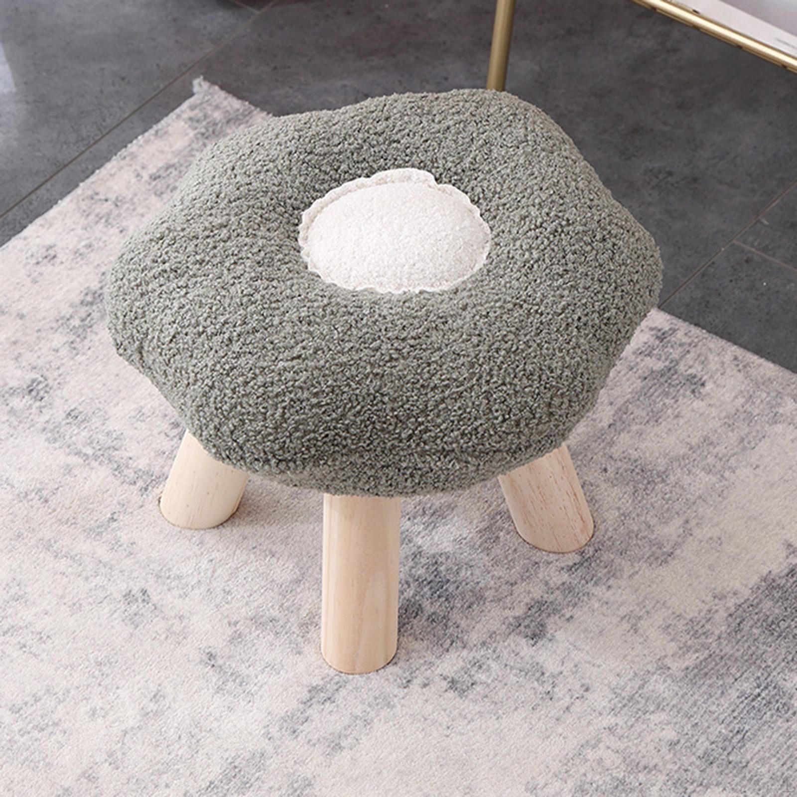 

Compact Footstool for Shoes Changing and Multifunctional Use under Desk in Living Room or Apartment Gray Green