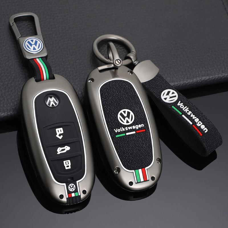 For VW Zinc Alloy Car Smart Key Case Cover Protection Shell For VW Volkswagen Touareg 2017 2018 2019 2020 2021 Auto Keyless Ac